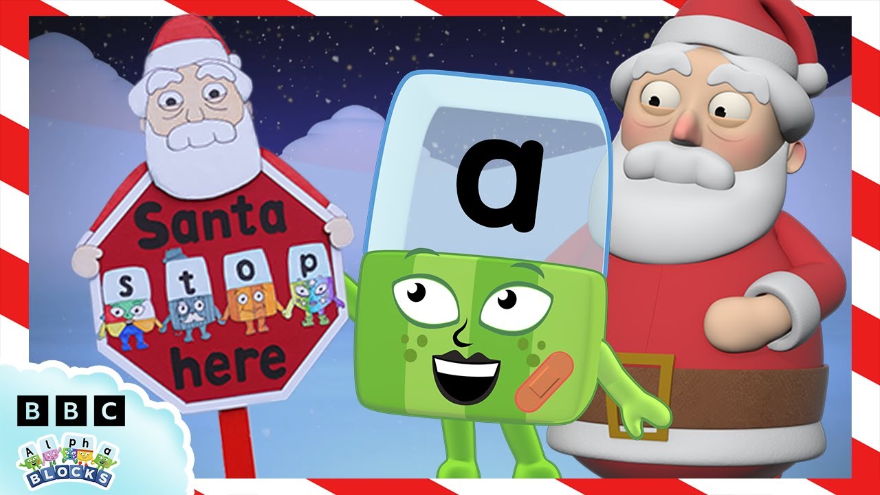 Make Your Own 'Santa Stop Here' Sign 🎅🎨 | Arts and Crafts for Kids | Alphablocks