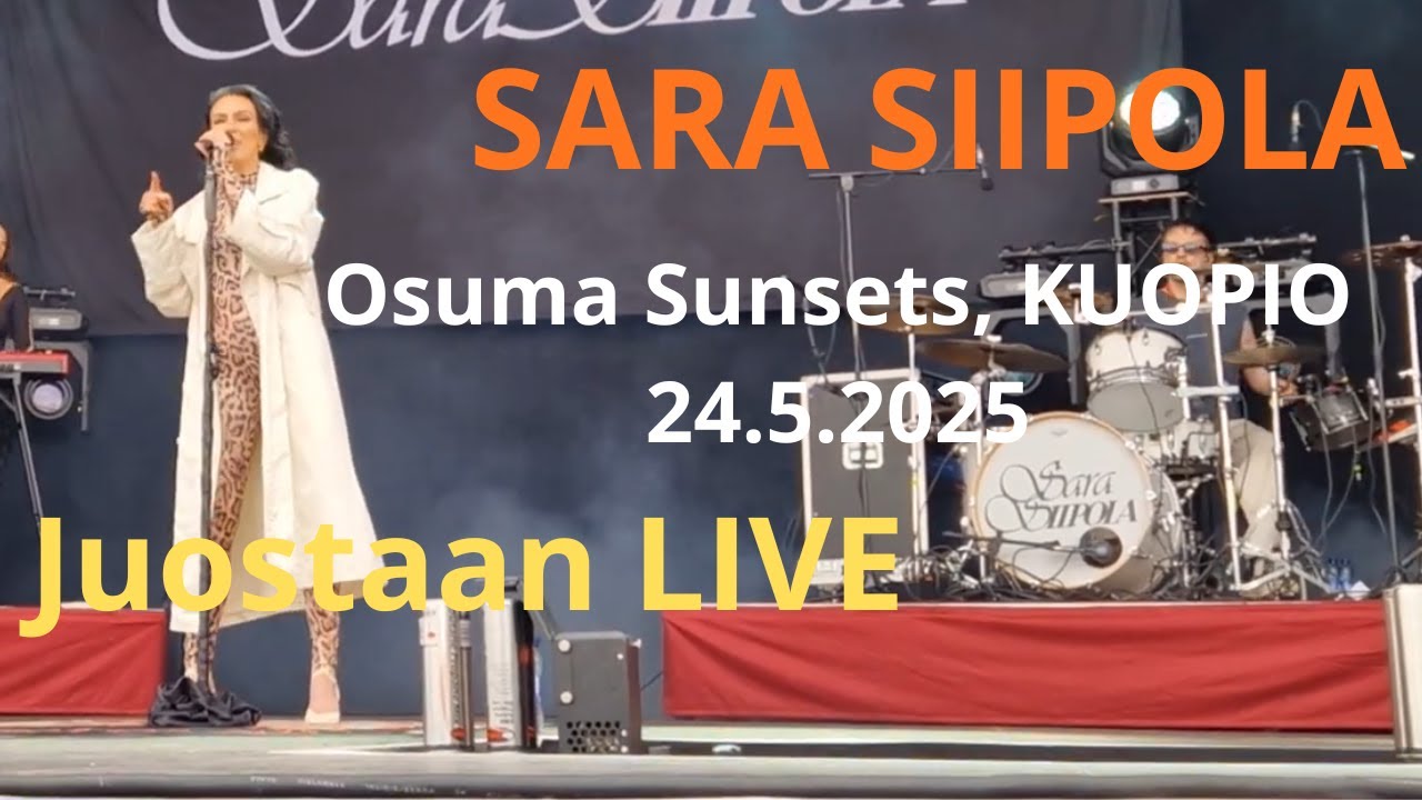 Sara Siipola - Juostaan (Live @Osuma Sunsets, Kuopio 24.5.2025)