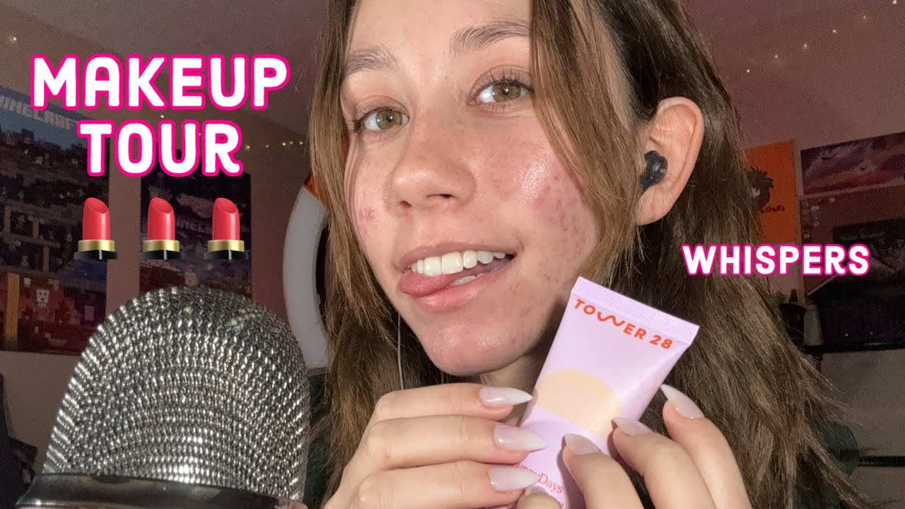 ASMR | makeup tour! (lots of whispering)