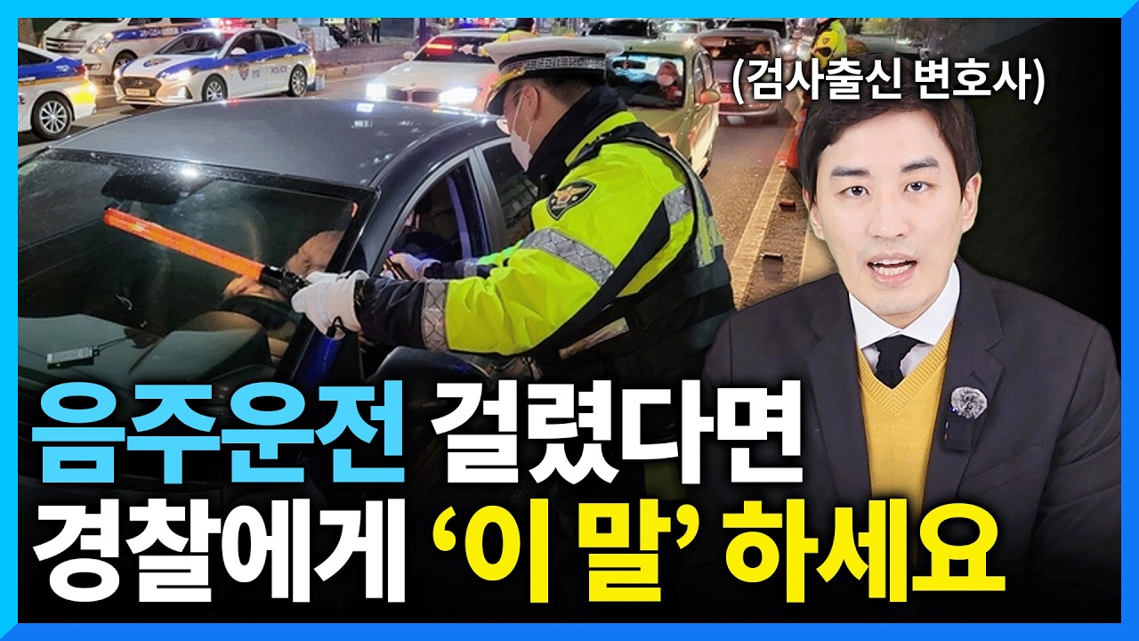 음주운전 단속 걸렸을 때 당장 해야하는 대처법 (
