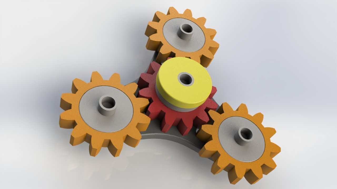 Solidworks: gear fidget spinner (2)