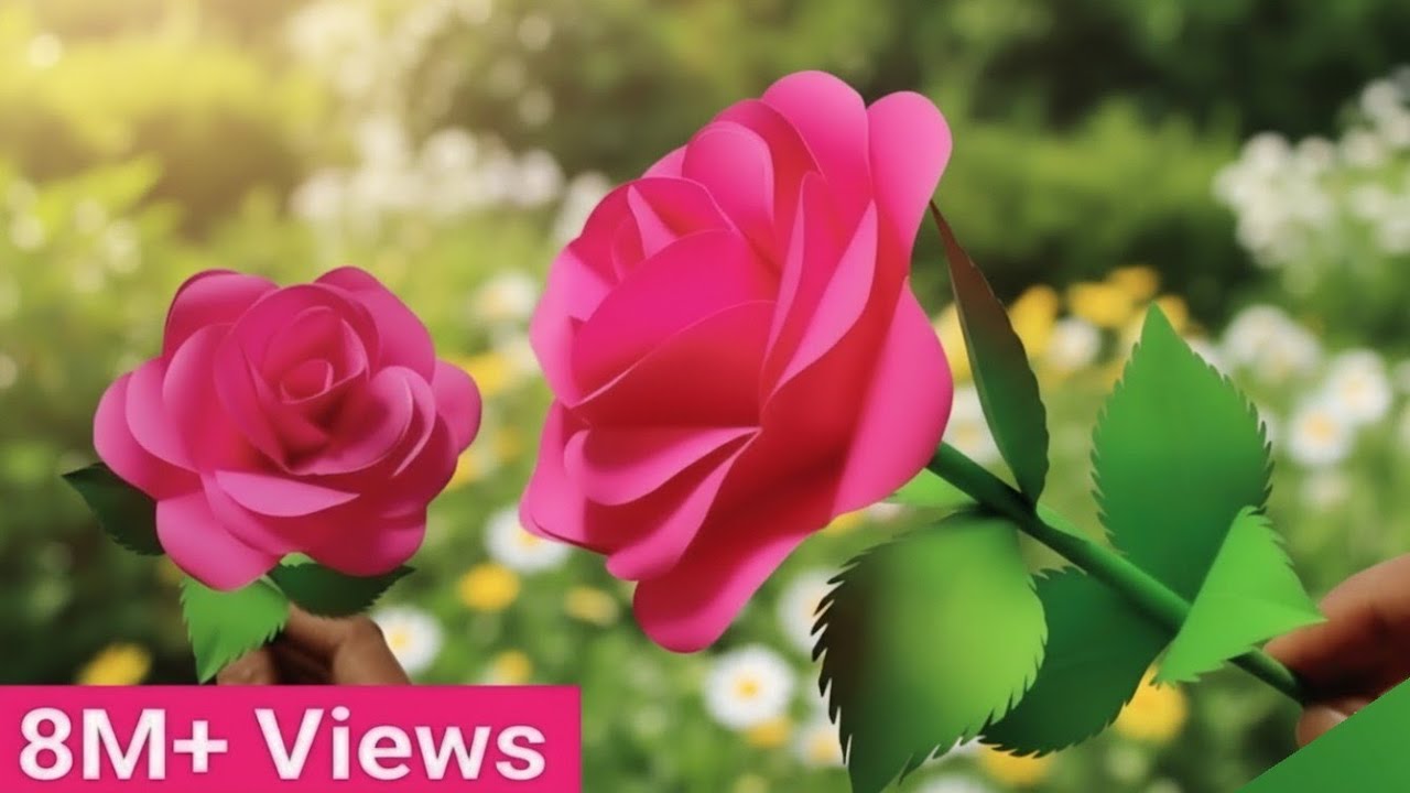 🌹 DIY - How To Make A Paper Rose Flower | Paper Craft [Tabrez Arts]