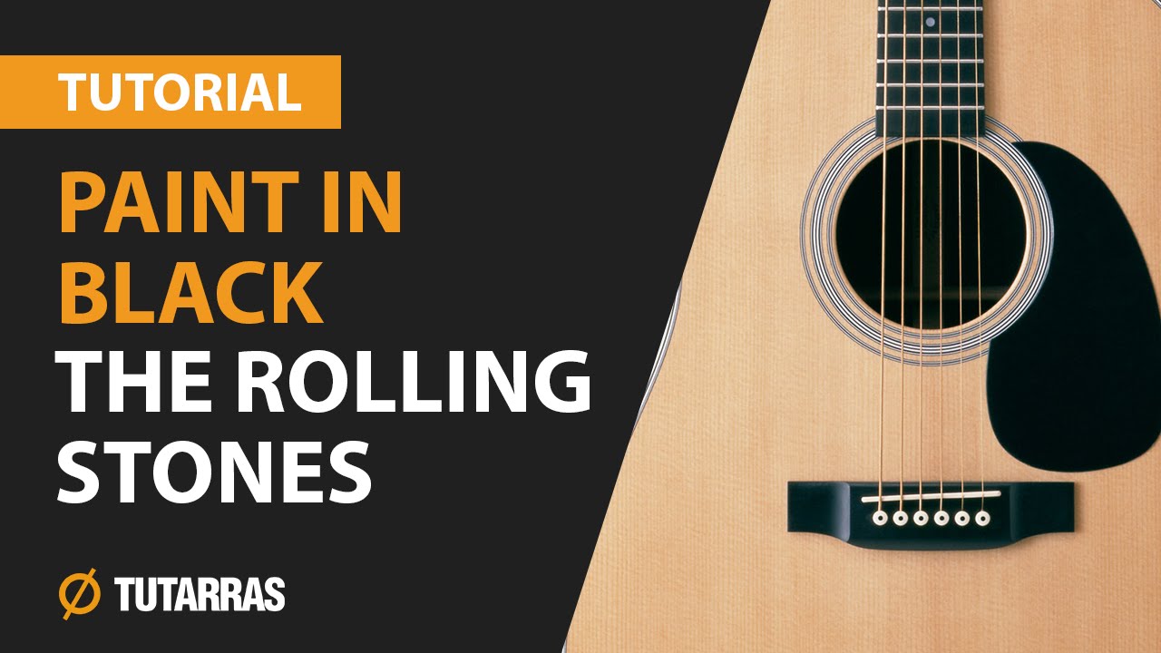 Como tocar PAINT IT BLACK de Rolling Stones en Guitarra Acustica TUTORIAL