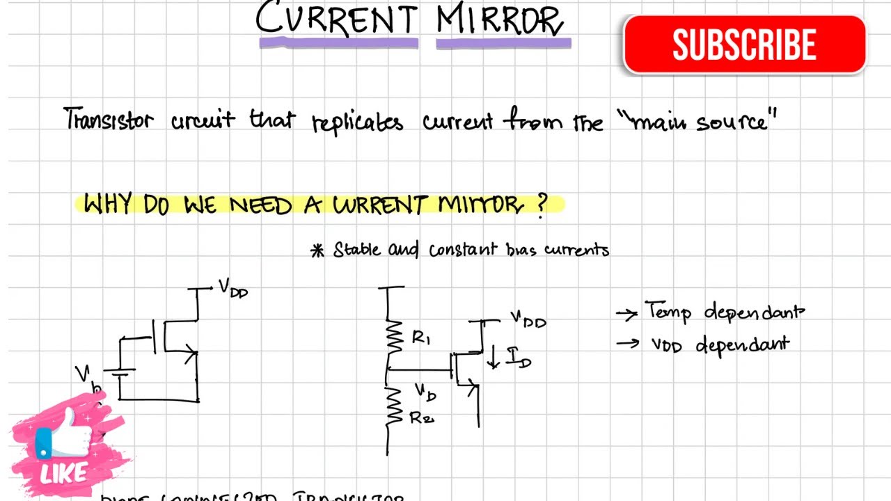 BASIC CURRENT MIRROR INTRO | MOSFET #cmos #analogelectronics #mosfetamplifier 