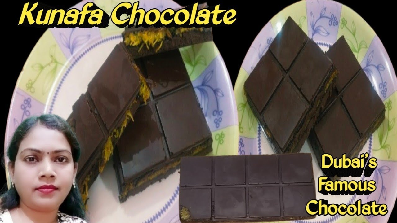 Dubai's Famous Kunafa Chocolate ll Easy Kunafa Chocolate recipe ll Chocolate recipes 
