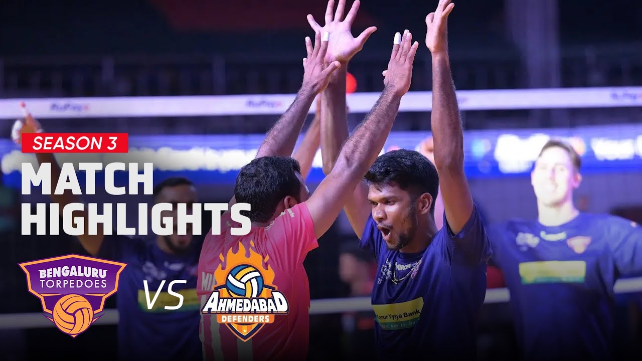 Match Highlights | Match 18 | Ahmedabad Defenders vs Bengaluru Torpedoes | PVL Season 3