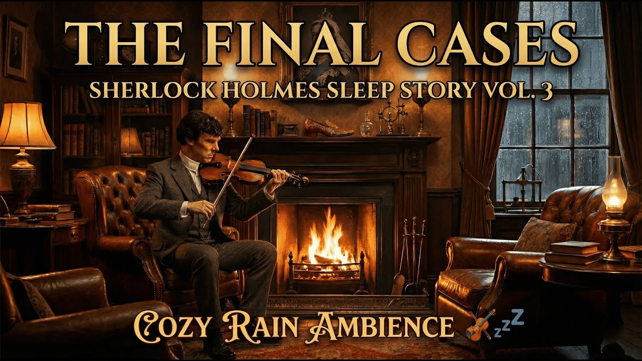 The Final Cases | Sherlock Holmes Sleep Story Vol. 3 | Cozy Rain Ambience 🎻💤