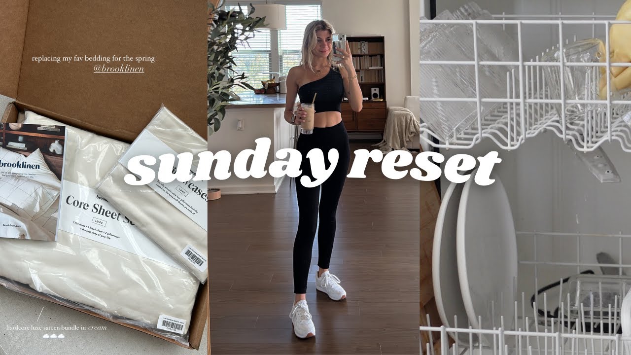 sunday reset vlog | deep clean w me, meal prepping & self tan routine
