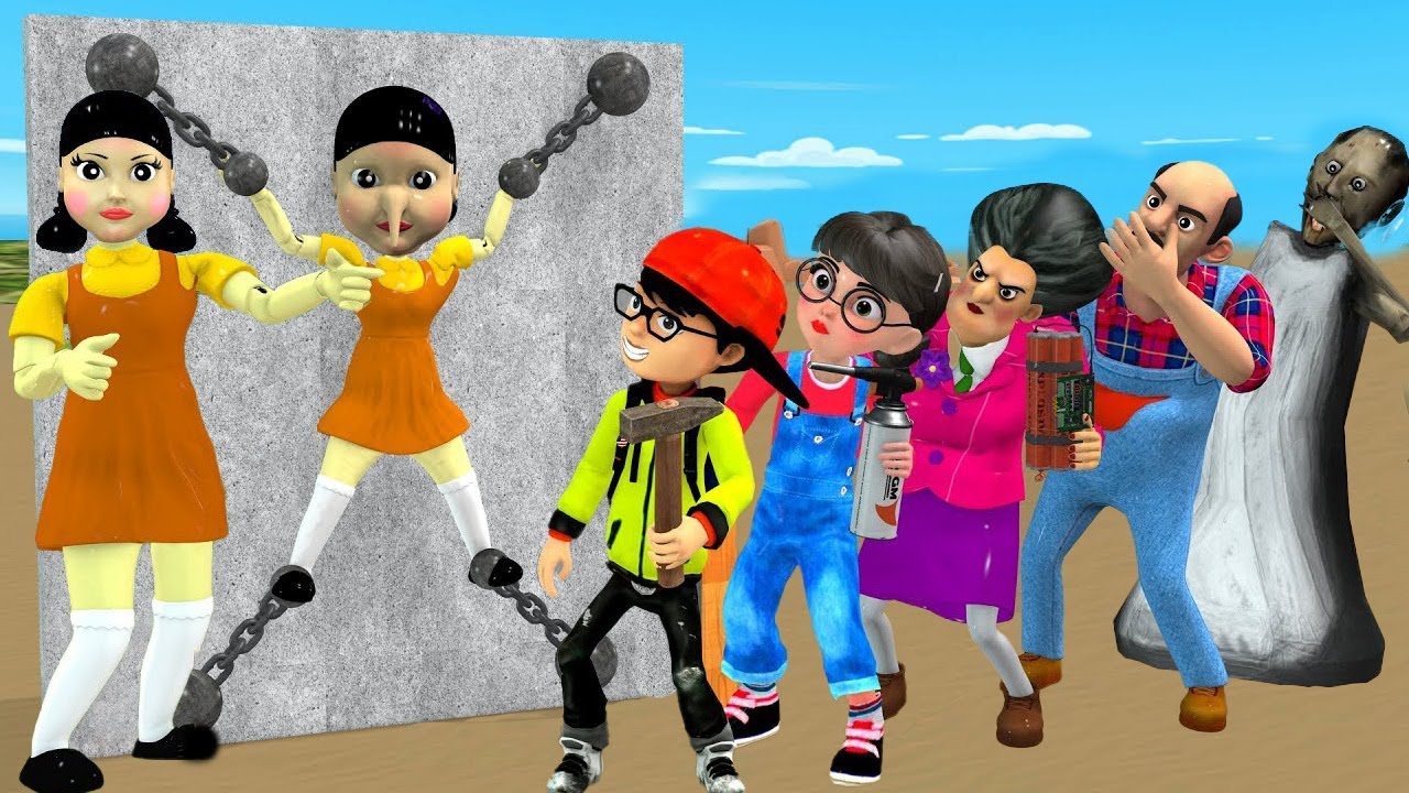 Scary Teacher 3D vs Rainbow Friends Multiple Game Challenge Part- 3