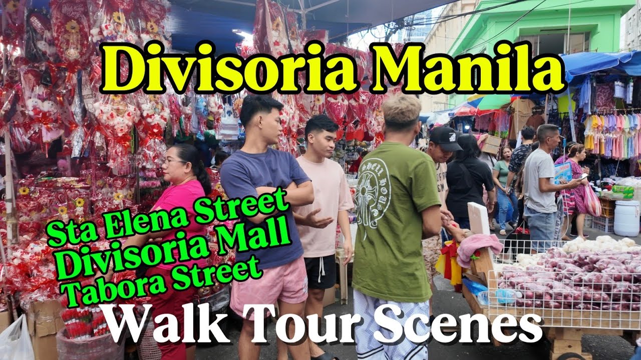 Walk Tour Scenes in Sta Elena Street Divisoria Mall & Tabora Street Divisoria Manila Philippines 