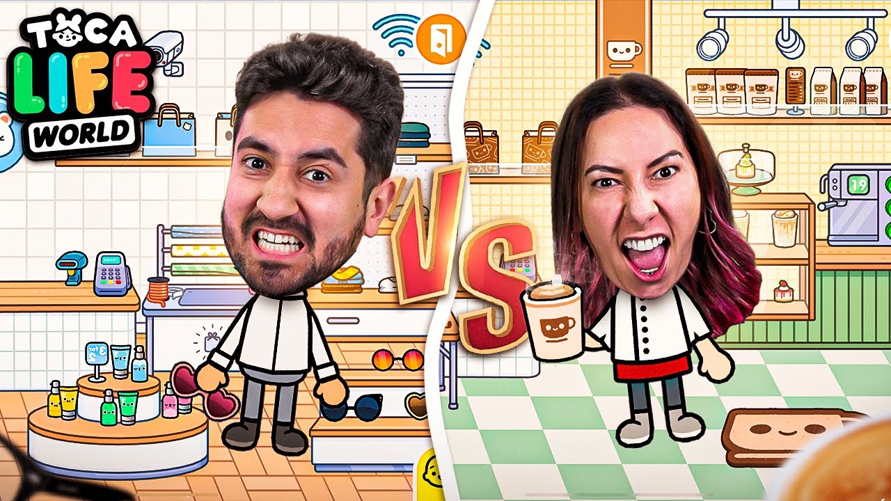 COMBATE ÉPICO da LOJA GABI vs CAFÉ SHI no Toca Life