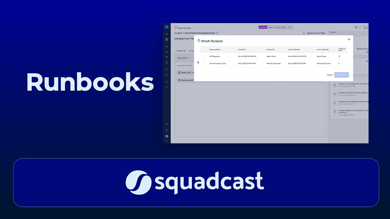 Setting up Runbooks in Squadcast | SRE Best Practices | Squadcast