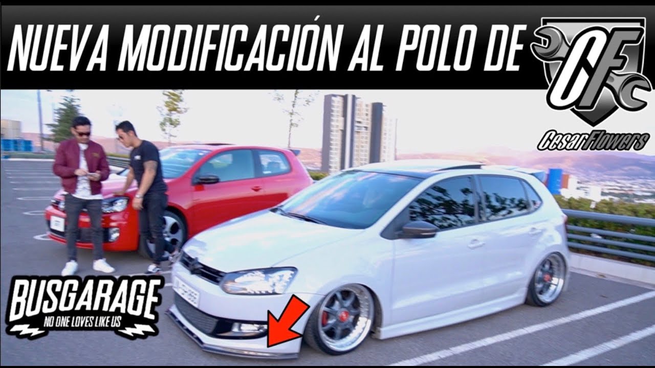 INSTALAMOS NUEVO LIP DE FIBRA DE CARBONO AL POLO DE CESAR FLOWERS ( PARTE 2) | BUSGARAGE #VOLKSWAGEN