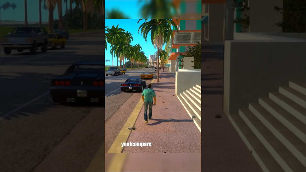 Grand Theft auto Vice City NextGen mod против Definitive Edition #ynotcompare #gtacomparison #gta