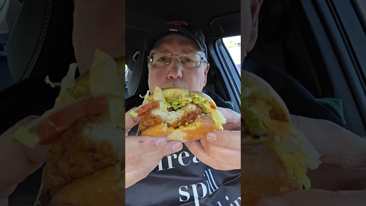 McDonald's Spicy Deluxe McCrispy Meal Review Part 2 #mcdonalds #chickensandwich 