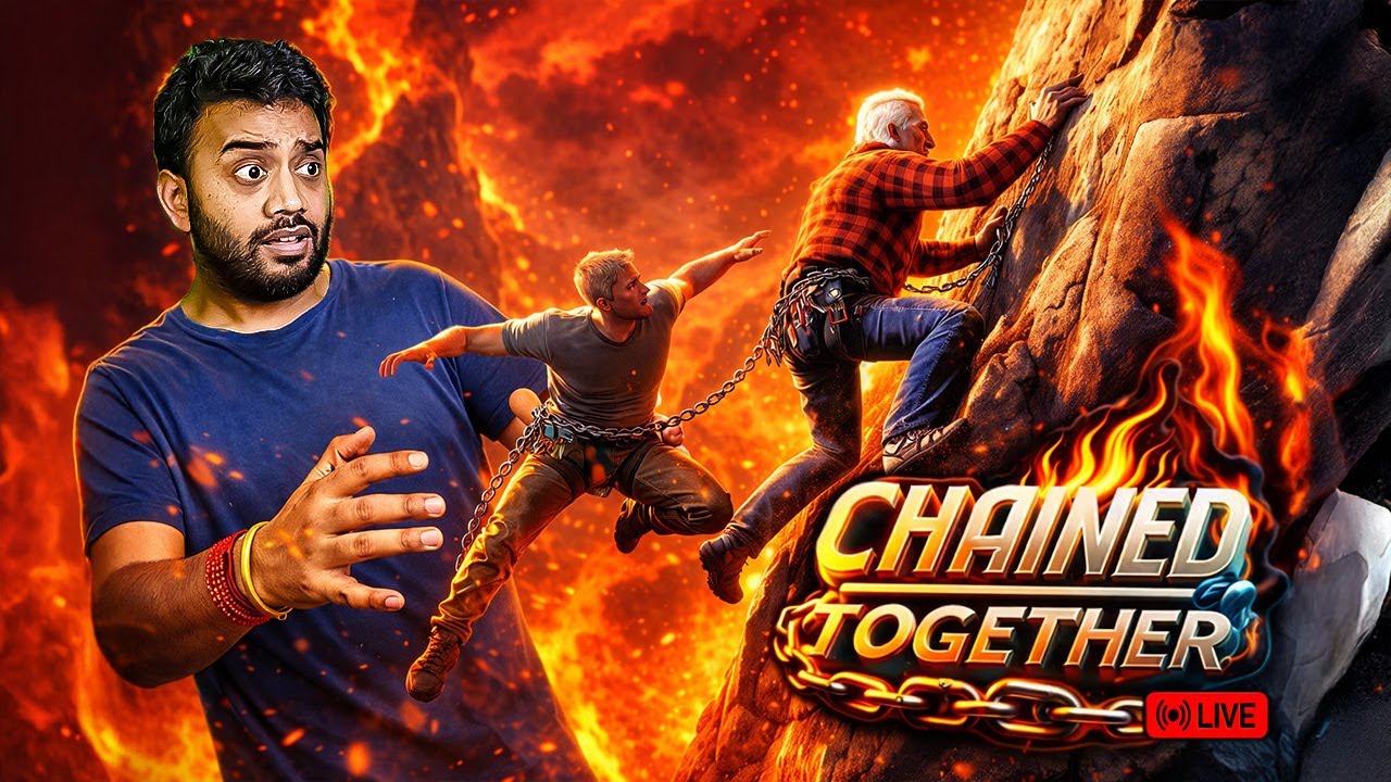 WE’RE CHAINED TOGETHER! 😱 Impossible Climb Challenge | Chained Together LIVE 🔴 | Budbakk Gamer