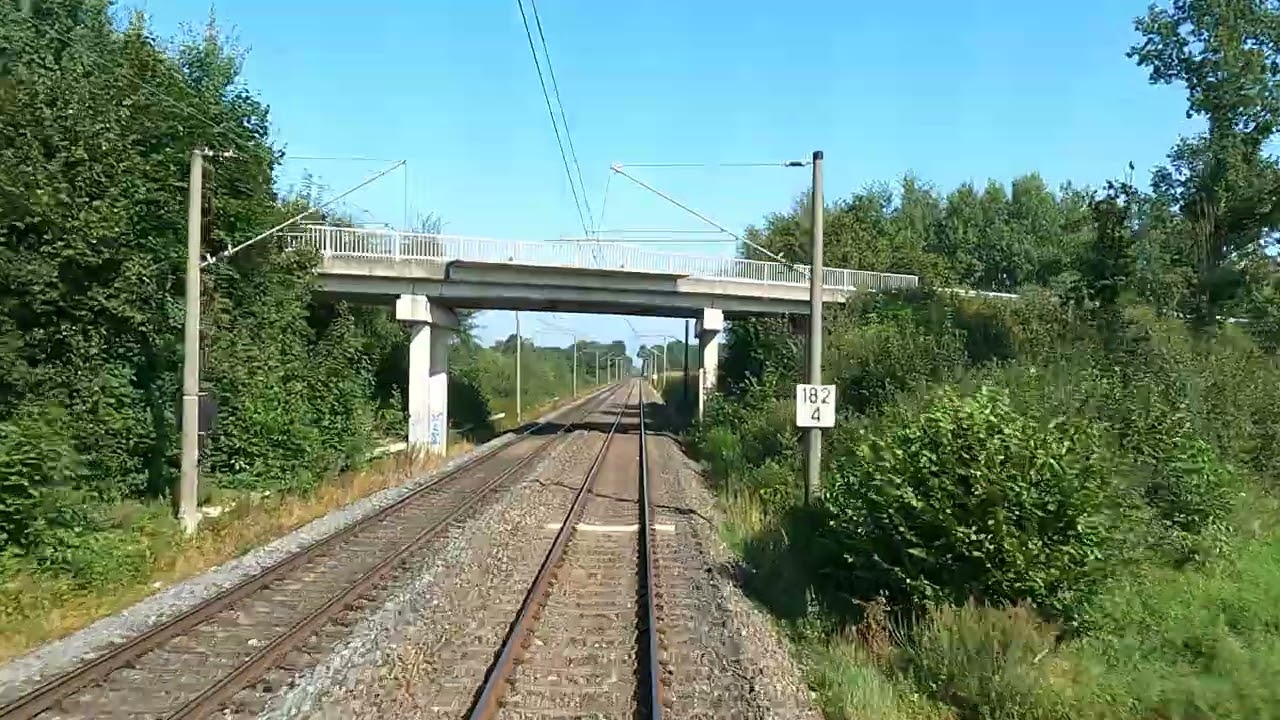4K Führerstandsmitfahrt BR 264 Maxima Münster - Rheine ( Cabview )