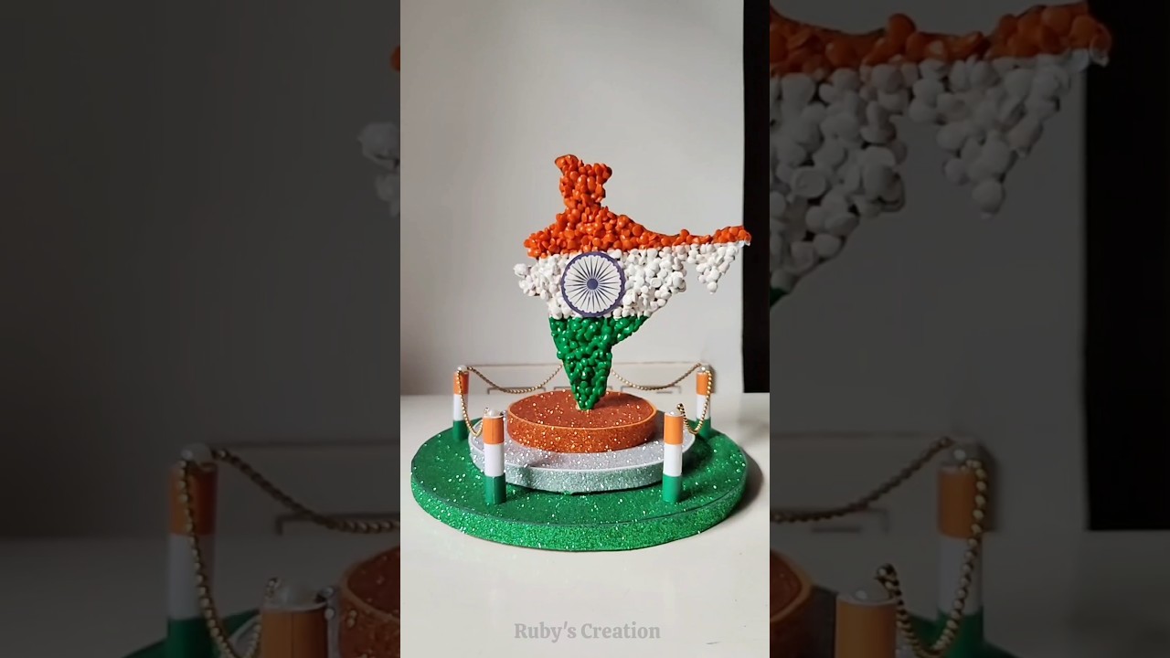 🇮🇳 India Map from Masoor Dal?! | Stunning Independence Day Craft #diy #independenceday
