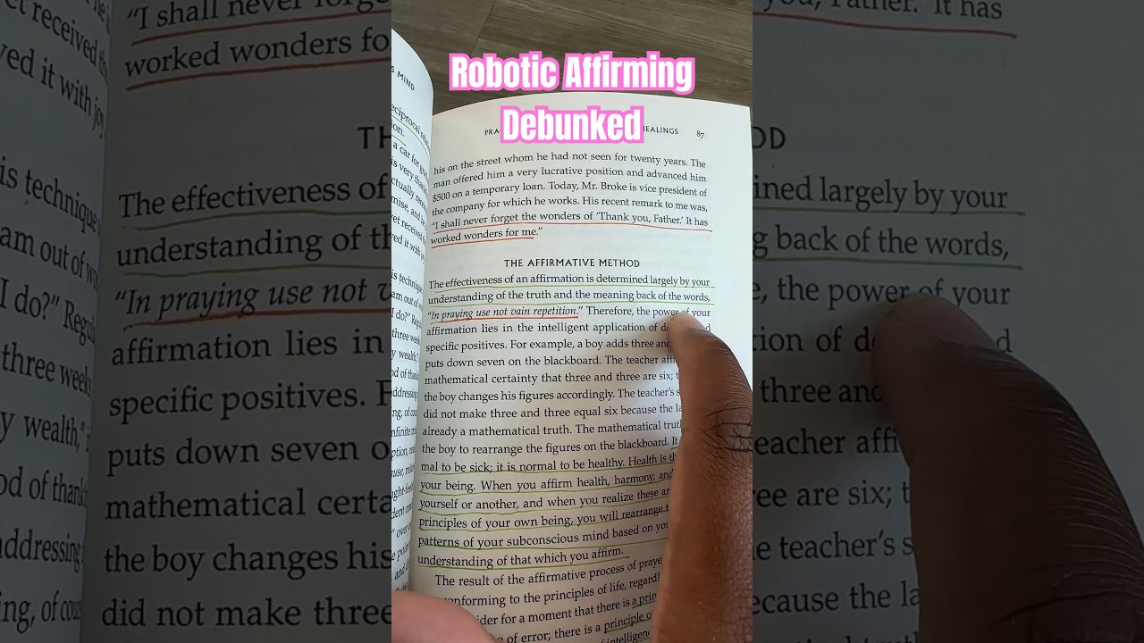 Robotic Affirming is vain repetition #lawofassumption #affirmations #roboticaffirmations