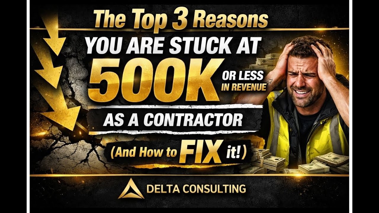 The Top 3 reasons you are stuck at 500K or less in revenue as a contractor (and how to FIX it)