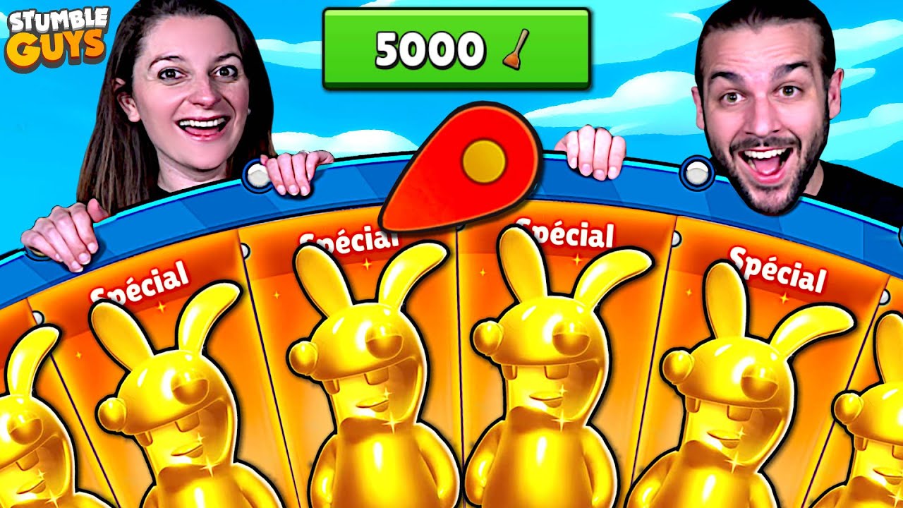 ON DEBLOQUE LE NOUVEAU SKIN SPECIAL GRATUIT LAPINS CRETINS EN OR SUR STUMBLE GUYS !