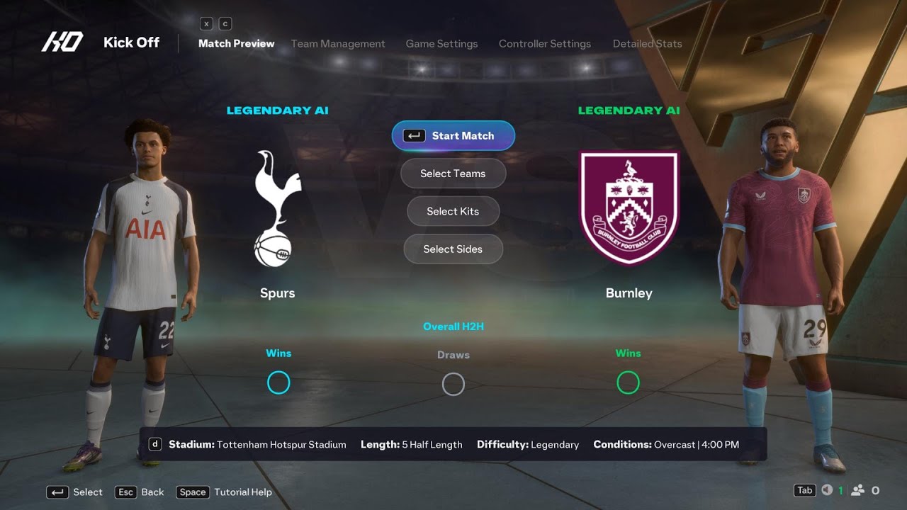 Tottenham vs Burnley | Premier League | EA FC 26 | Simulation