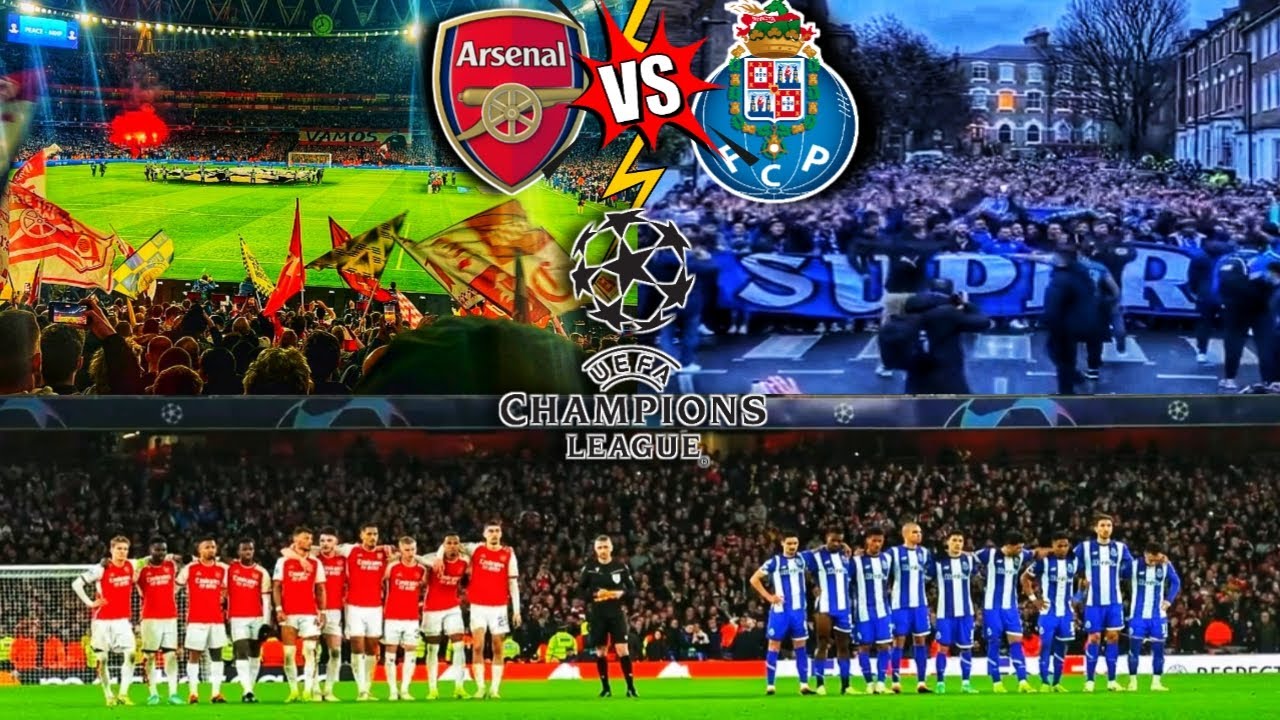 ⚽ ARSENAL vs PORTO Fans Atmosphere In Champions league Round 16 • Penalty-Shootout