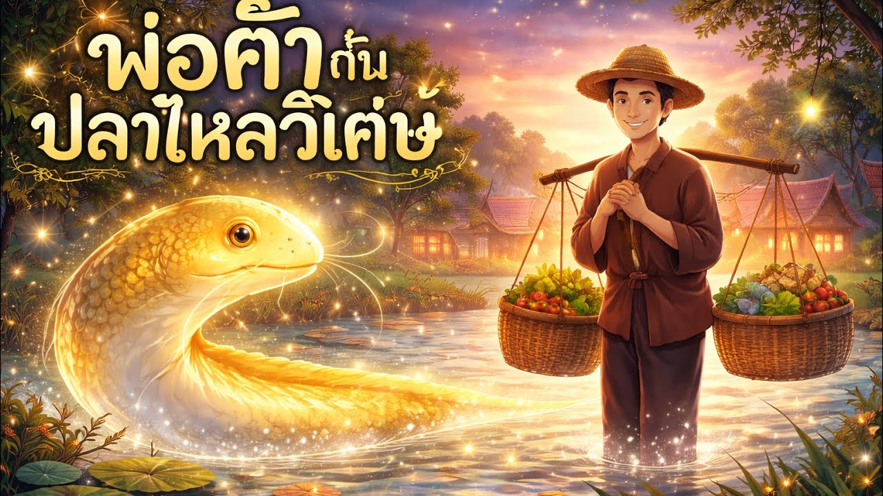 นิทาน🌟 พ่อค้ากับปลาไหลวิเศษ ￼🌟 #นิทานพื้นบ้าน #นิทานก่อนนอน #นิทานสอนใจ 