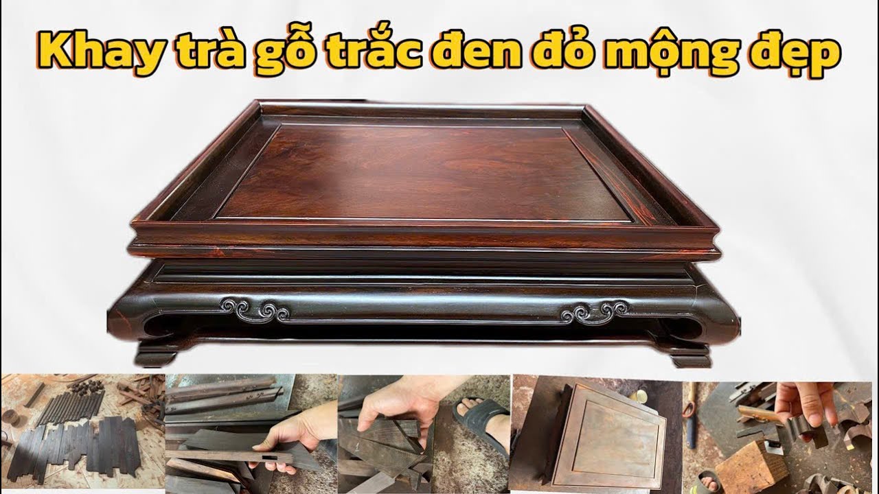 Khay trà gỗ trắc đen đỏ hàng mộng đep// Tượng gỗ trắc Thu Hiền 0396205625