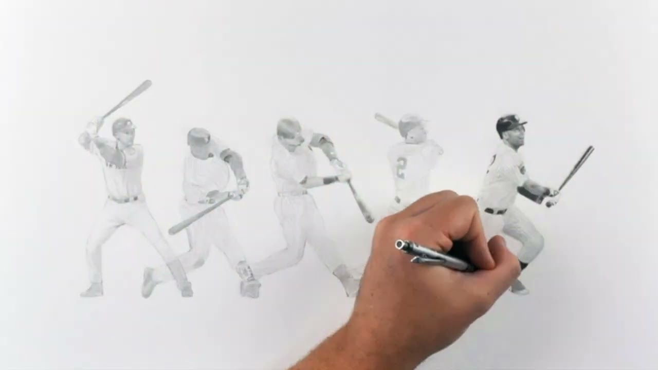 Keegan Hall's time-lapse drawing of Derek Jeter