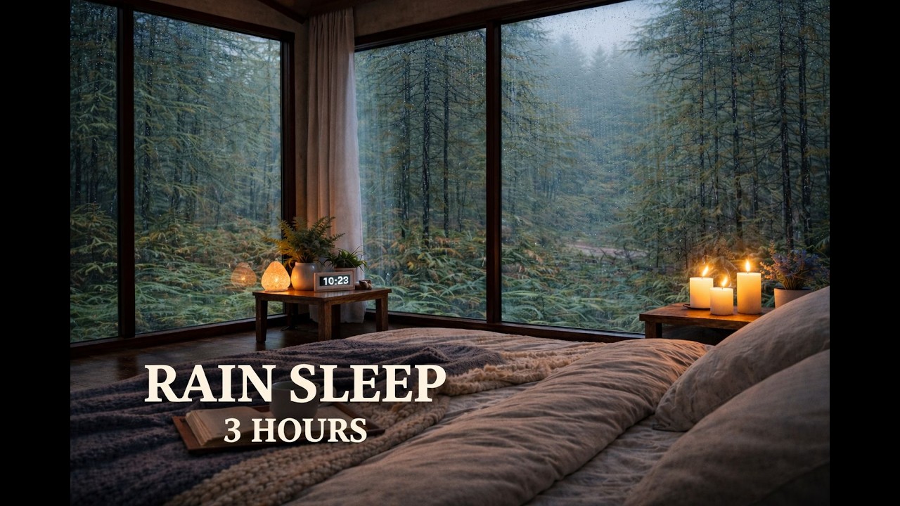Rain Sounds for Deep Sleep 🌧️ Cozy Rain Window Night | 3 Hour