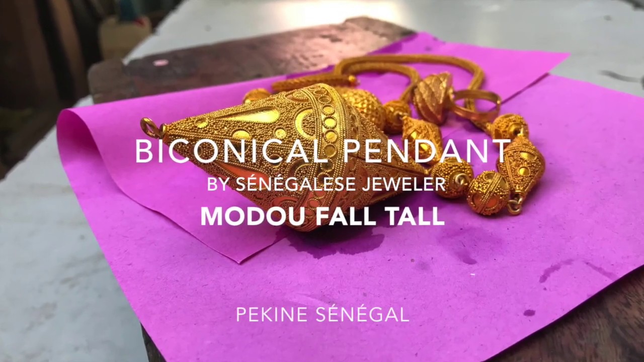 Biconical pendant by Modou Fall Tall