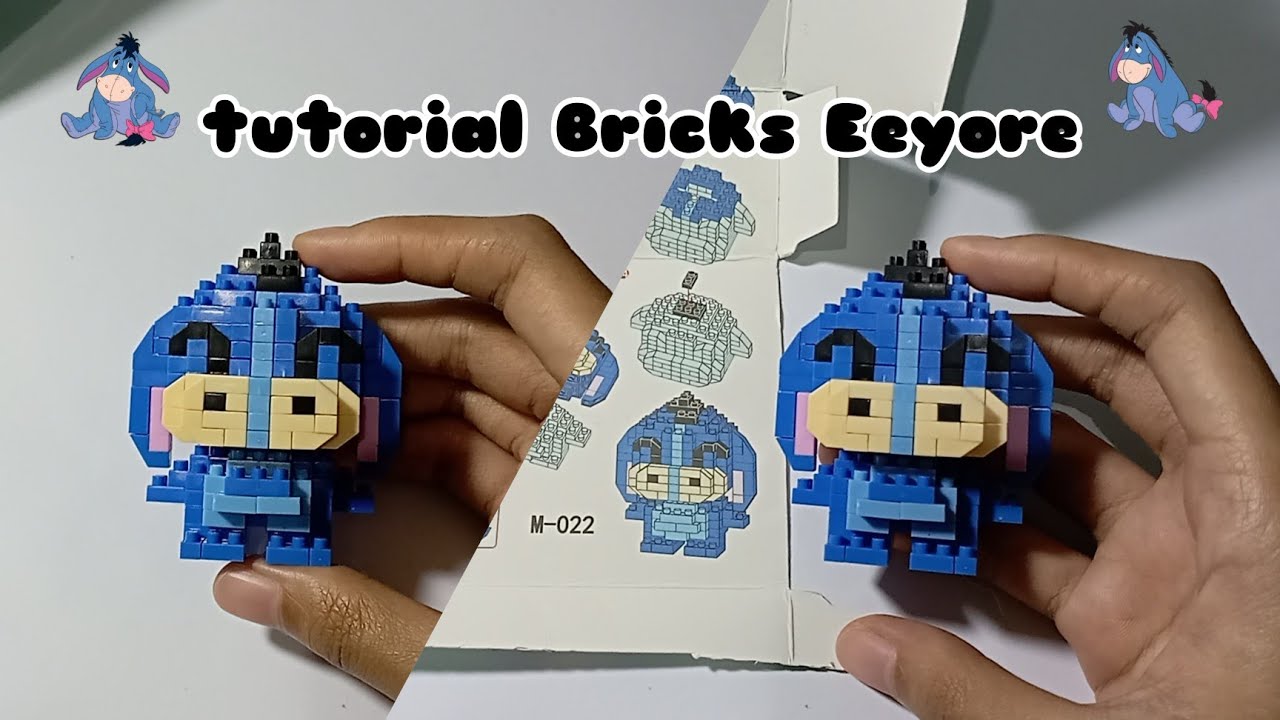 tutorial Bricks Eeyore from Winnie the Pooh 💙 | M-022 | building blocks | mini lego