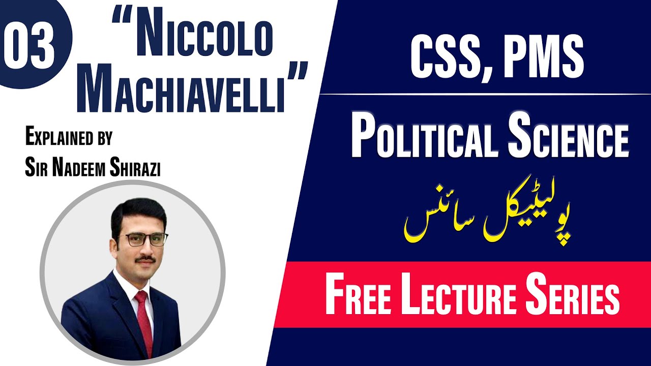 Niccolo Machiavelli | Political philosophy | western political thought | Syed Nadeem Shirazi |
