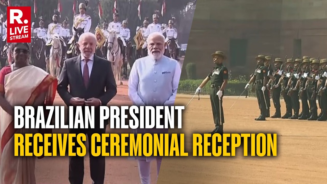 LIVE: Brazilian President Lula da Silva receives ceremonial reception at Rashtrapati Bhawan