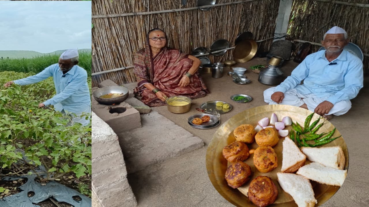 पावसाण वांग्याचा सगळा फड गेला पाट्यावर वाटुन बटाटा मटकी वडा केला गरम गरम | Batat matki vada recipe