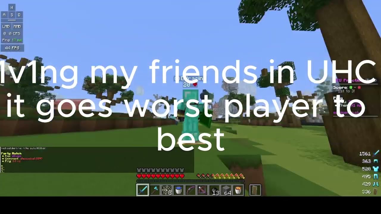 Uhc 1v1s vs my friends