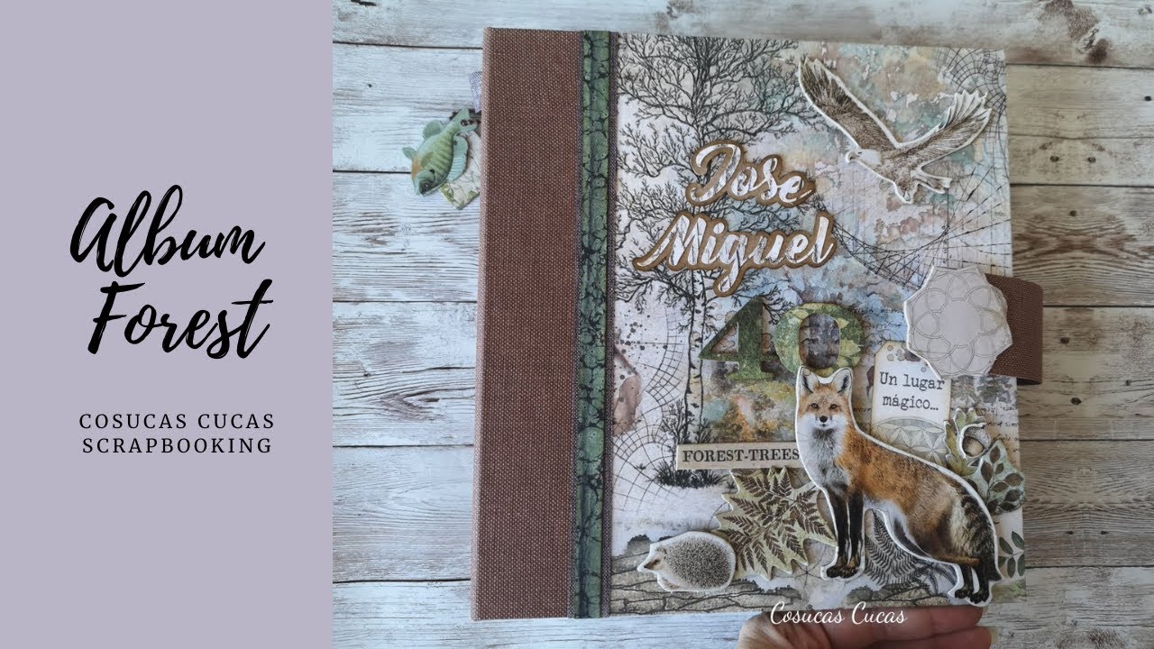 Album FOREST. Scrapbooking. Regalo 40 cumpleaños