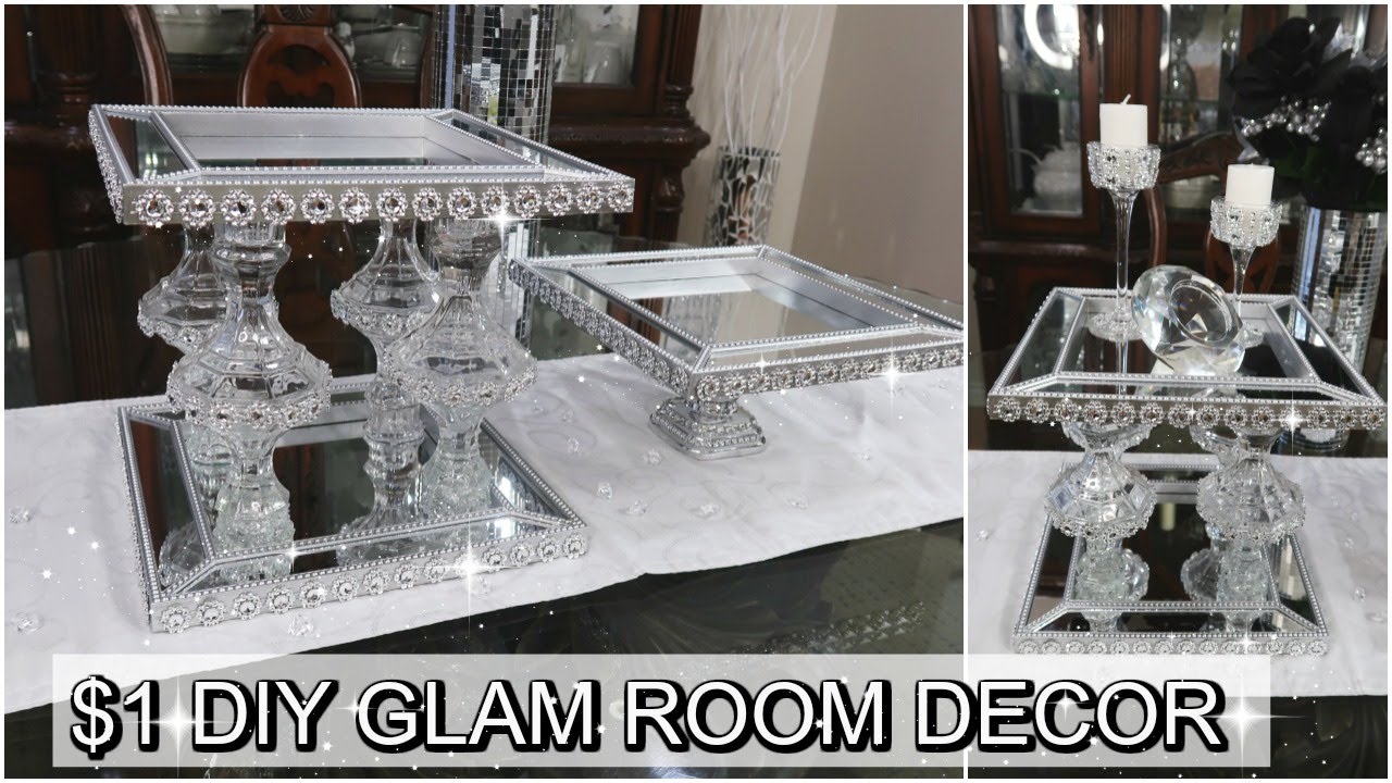 DOLLAR TREE DIY 2 TIER GLAM MIRROR DISPLAY TRAYS | DIY DOLLAR TREE HOME DECOR IDEAS 2020