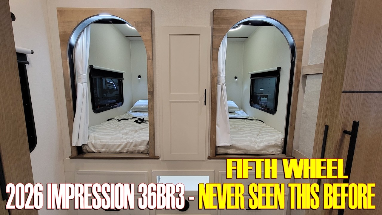 Never seen this before! 2026 Impression 36BR3 three bedroom fifth wheel at Couchs RV Nation