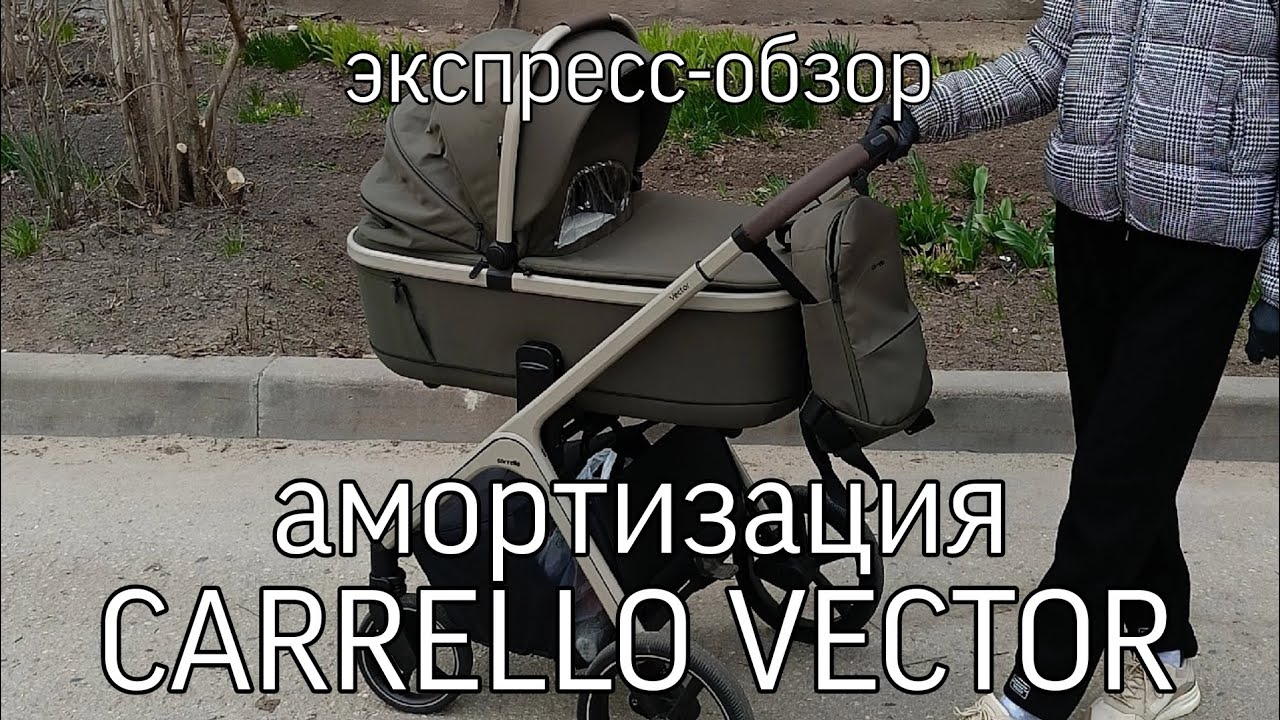 Амортизация и проходимость коляски CARRELLO VECTOR (экспресс-обзор на коленке)