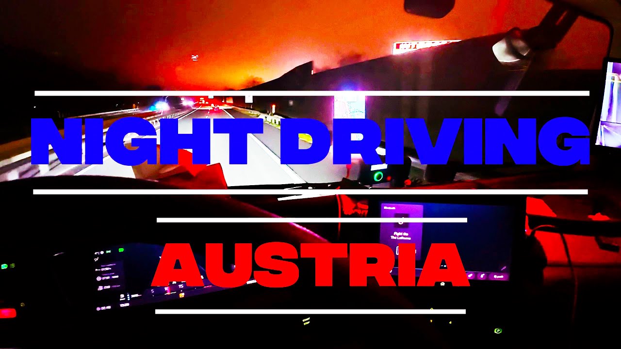 POV Night Truck Driving on Austrian Autobahn | Calm Cabin View