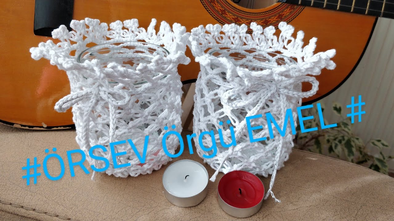 Cam kavanoz u giydirdik ŞAMDAN oldu.Bir günde 2-3 tane ör sat, hediye et.Dekor olarak kullan🎉🍽️