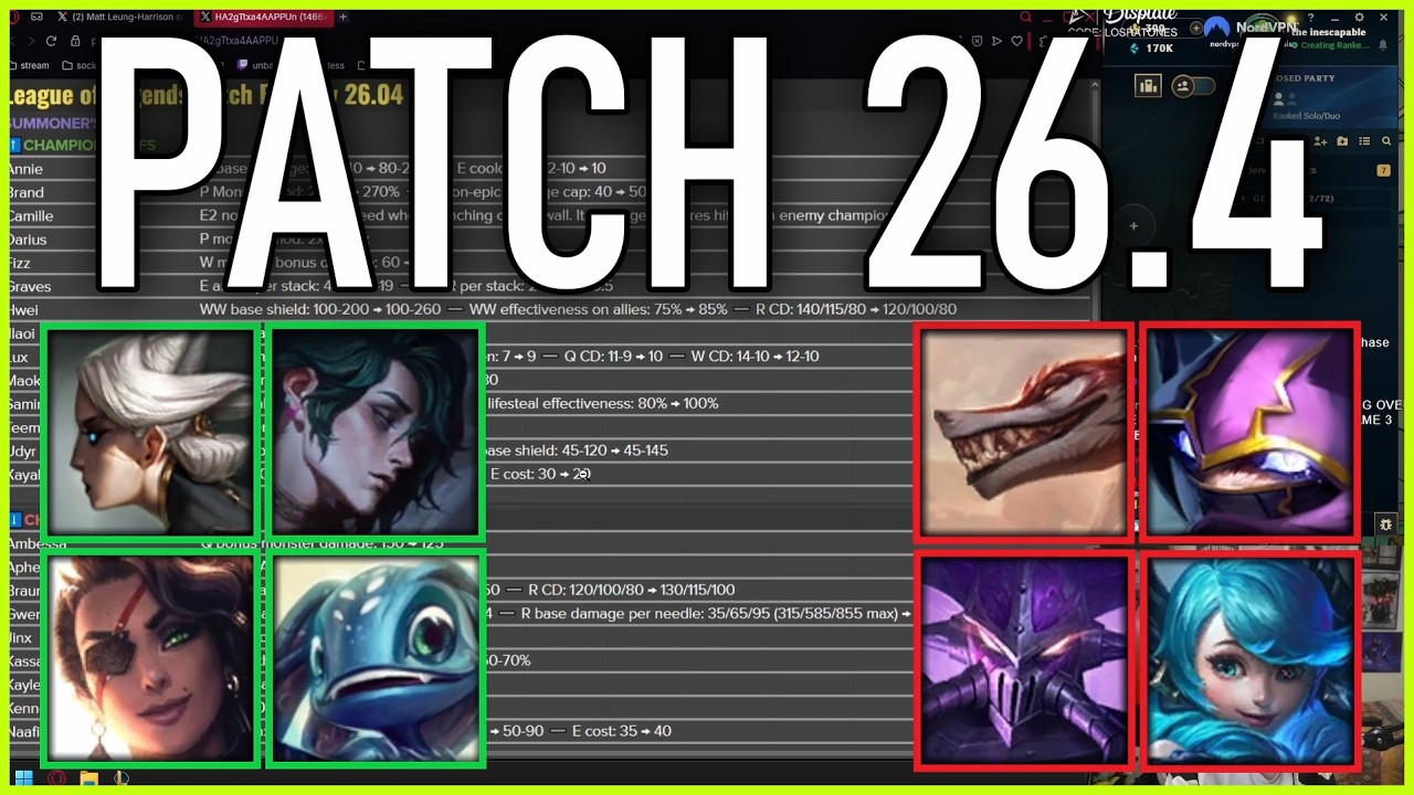 Nemesis reacts to FULL PATCH PREVIEW 26.4!