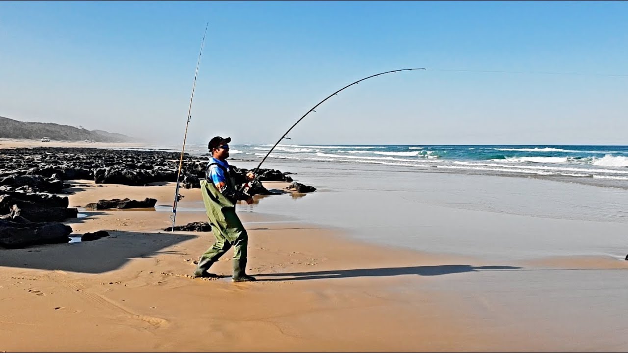 Fraser Island Shark fishing with Drone
