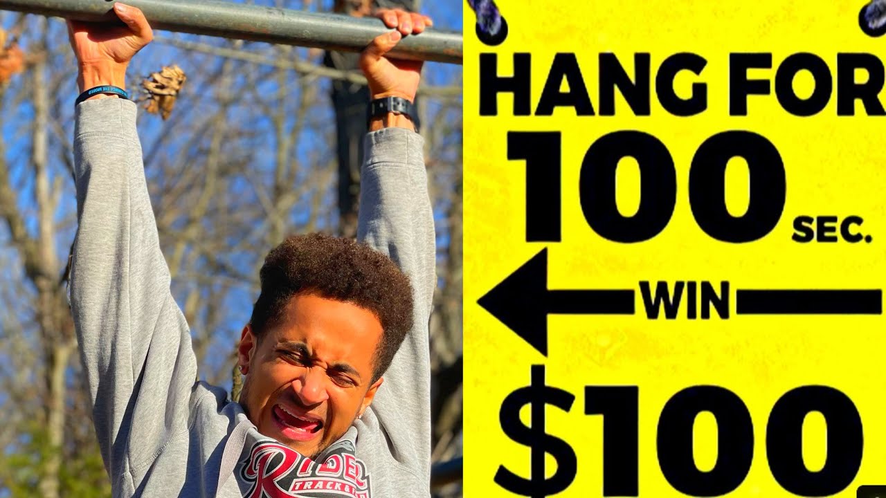 Hang For 100 Seconds Win $100 CHALLENGE