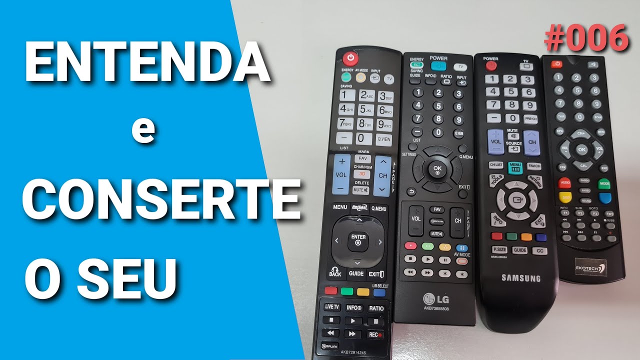 Teste com celular e faça reparo você mesmo. Tutorial Controle remoto TV e Som