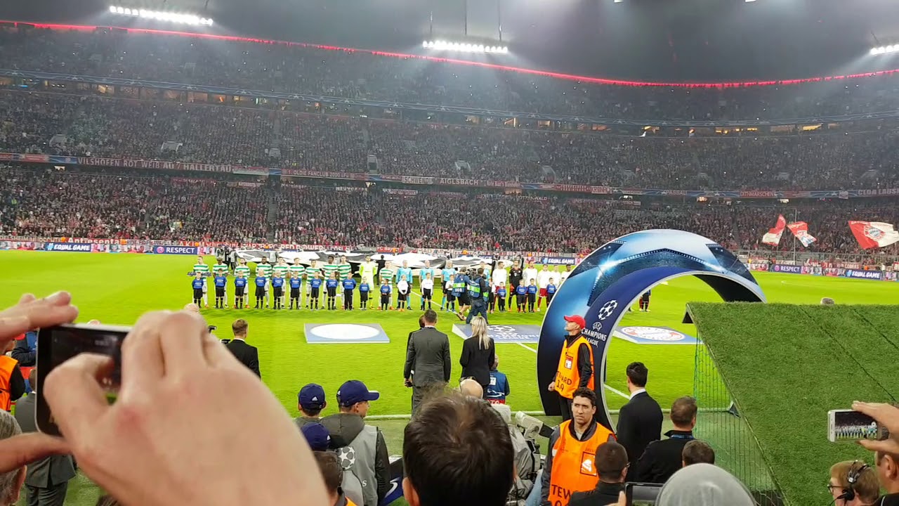 Champions League Hymne FC Bayern München gegen Celtic Glasgow 18.10.2017