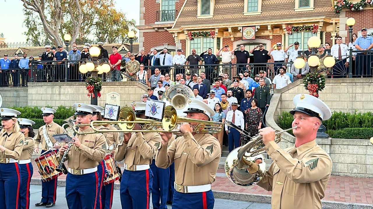 2023 Veterans Day Patriotic Flag Retreat at Disneyland Resort 4K