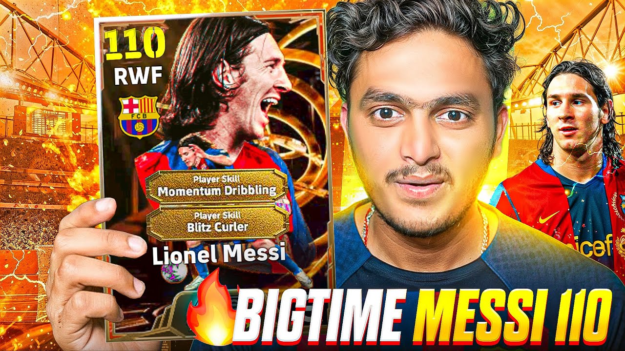 BLITZ CURL MESSI 🔥110 BIG TIME 🤯 + MOMENTUM DRIBBLING 🔥 CRAZY DRIBBLING GAMEPLAY | efootball #messi